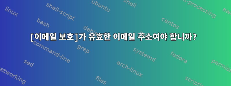 [이메일 보호]가 유효한 이메일 주소여야 합니까?