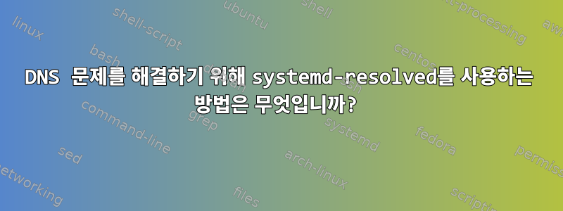 DNS 문제를 해결하기 위해 systemd-resolved를 사용하는 방법은 무엇입니까?