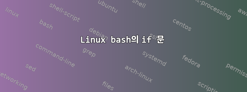 Linux bash의 if 문