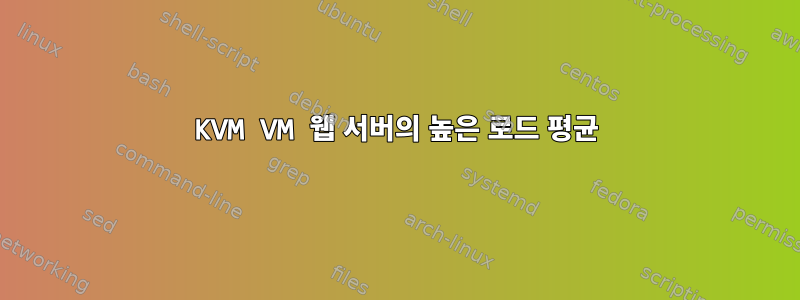 KVM VM 웹 서버의 높은 로드 평균