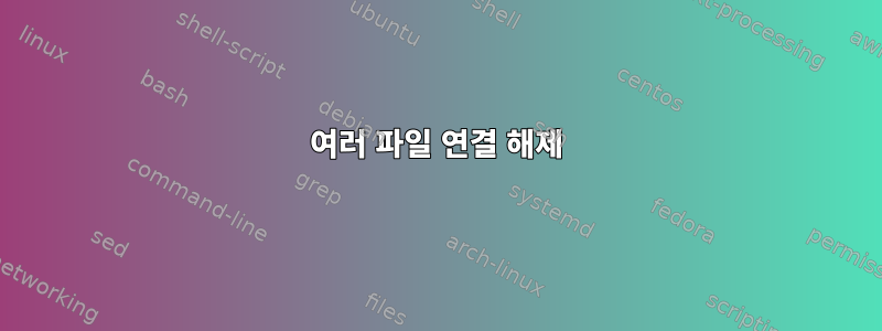 여러 파일 연결 해제