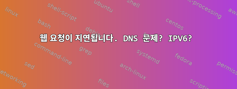 웹 요청이 지연됩니다. DNS 문제? IPV6?