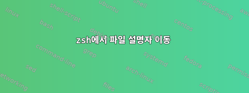 zsh에서 파일 설명자 이동