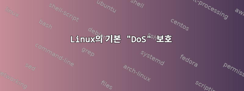 Linux의 기본 "DoS" 보호