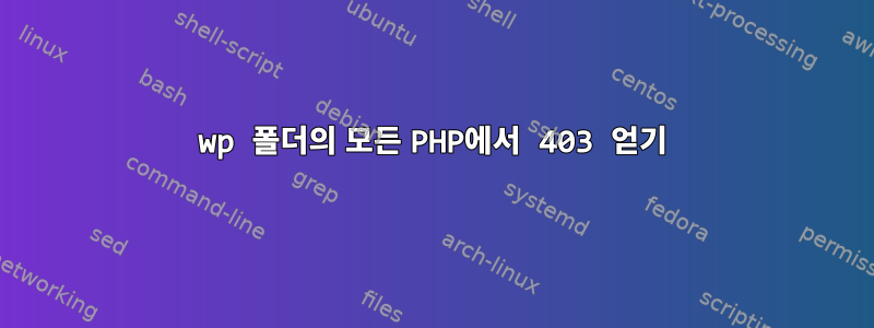 wp 폴더의 모든 PHP에서 403 얻기