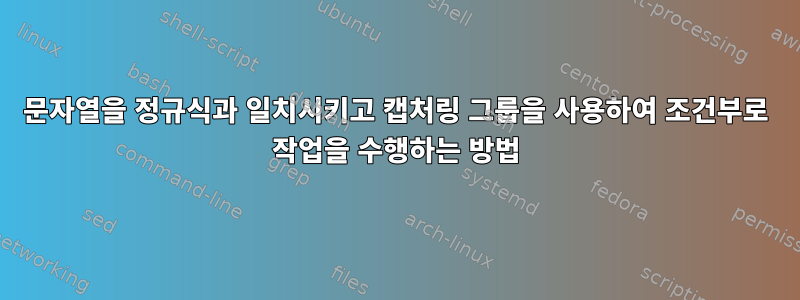 문자열을 정규식과 일치시키고 캡처링 그룹을 사용하여 조건부로 작업을 수행하는 방법