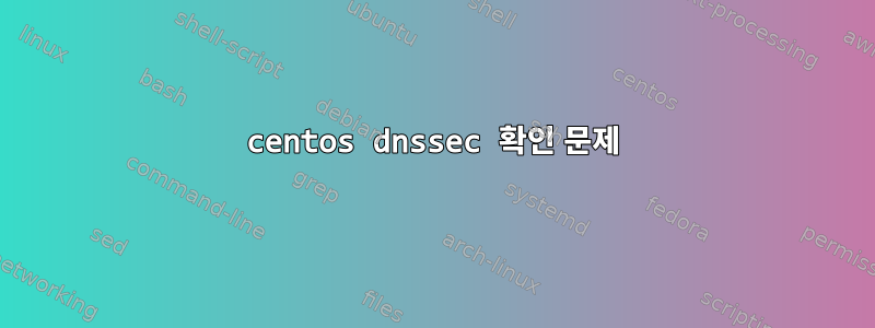 centos dnssec 확인 문제