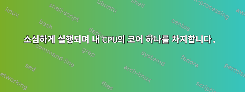 소심하게 실행되며 내 CPU의 코어 하나를 차지합니다.