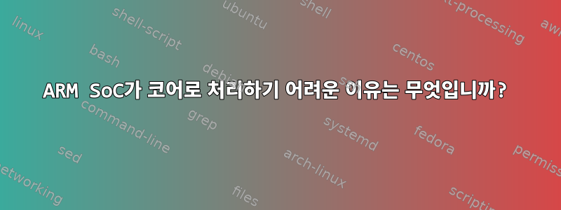 ARM SoC가 코어로 처리하기 어려운 이유는 무엇입니까?