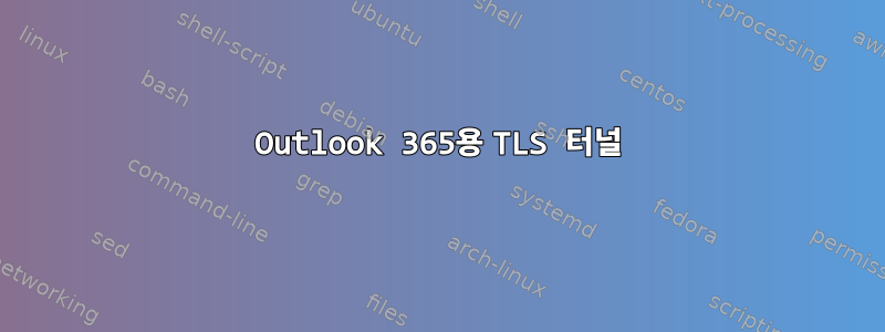 Outlook 365용 TLS 터널