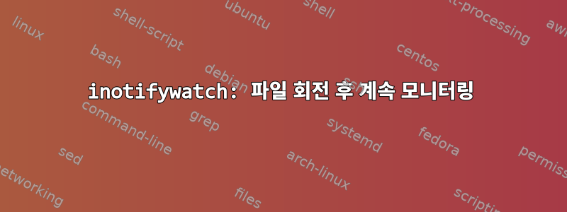 inotifywatch: 파일 회전 후 계속 모니터링