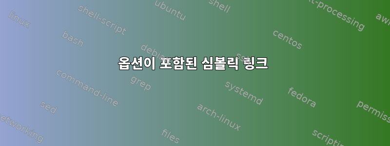 옵션이 포함된 심볼릭 링크