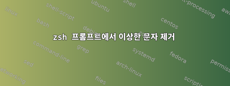 zsh 프롬프트에서 이상한 문자 제거