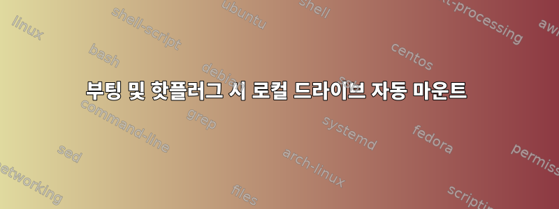 부팅 및 핫플러그 시 로컬 드라이브 자동 마운트