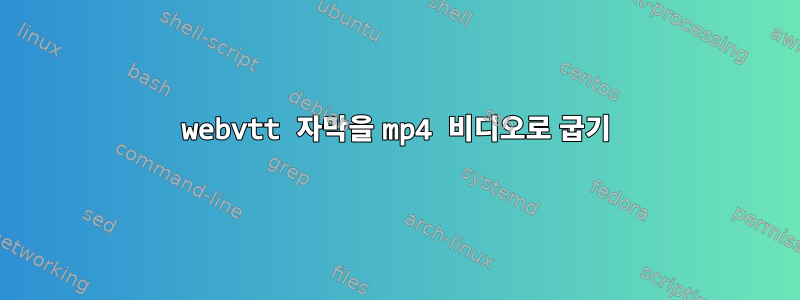 webvtt 자막을 mp4 비디오로 굽기