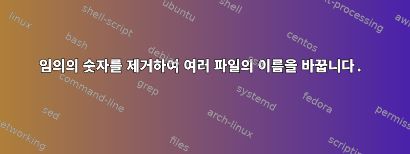 임의의 숫자를 제거하여 여러 파일의 이름을 바꿉니다.