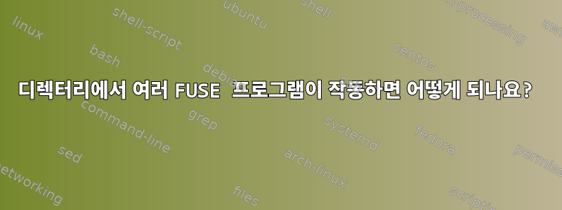 디렉터리에서 여러 FUSE 프로그램이 작동하면 어떻게 되나요?