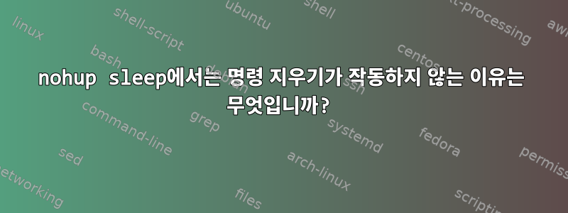 nohup sleep에서는 명령 지우기가 작동하지 않는 이유는 무엇입니까?