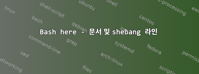 Bash here - 문서 및 shebang 라인