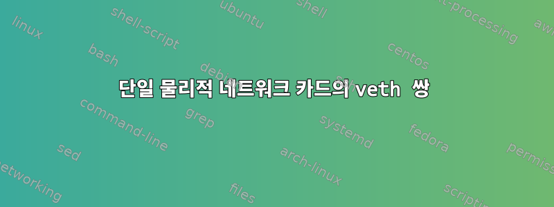 단일 물리적 네트워크 카드의 veth 쌍