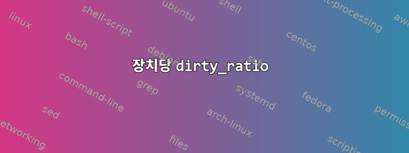 장치당 dirty_ratio