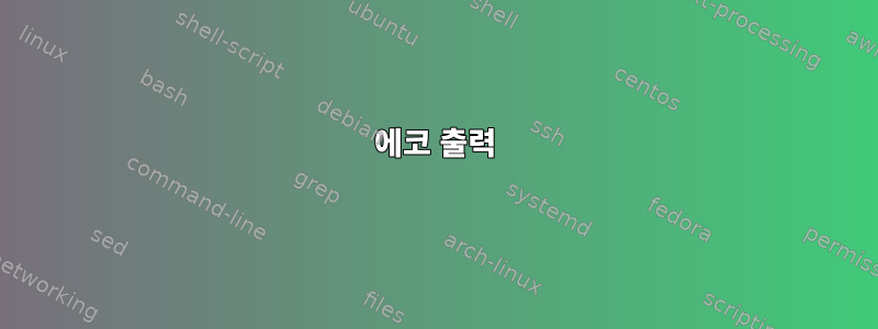 에코 출력