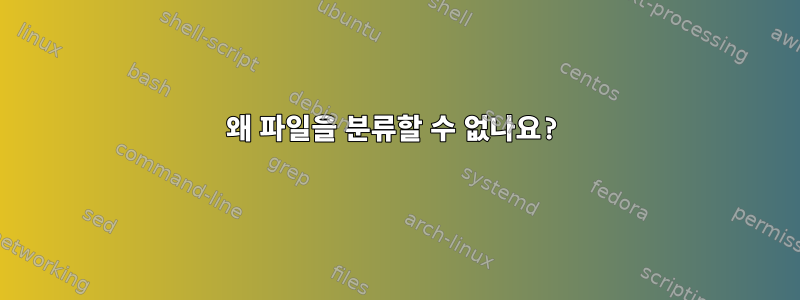 왜 파일을 분류할 수 없나요?