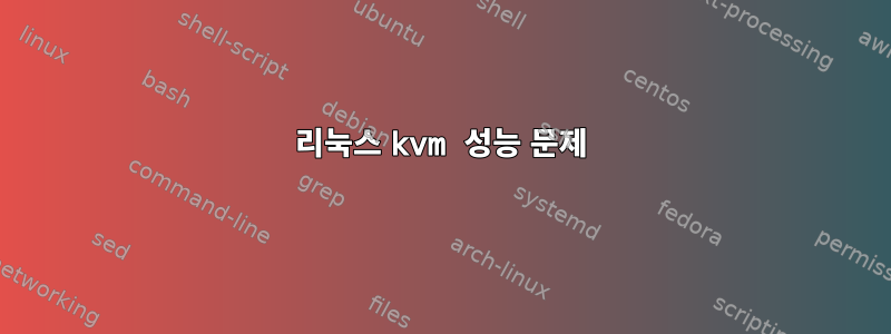 리눅스 kvm 성능 문제