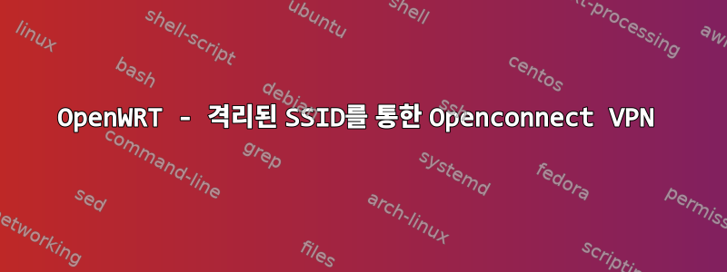 OpenWRT - 격리된 SSID를 통한 Openconnect VPN