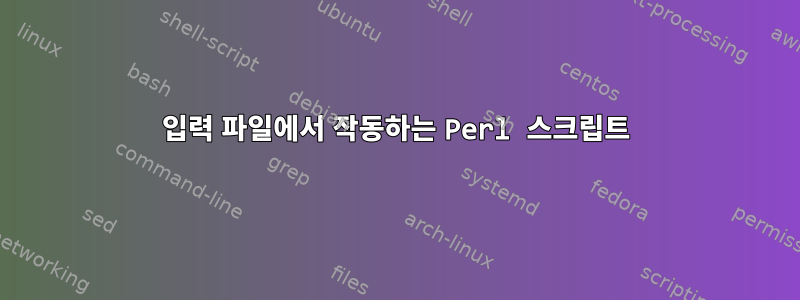 입력 파일에서 작동하는 Perl 스크립트