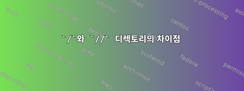 `/`와 `//` 디렉토리의 차이점