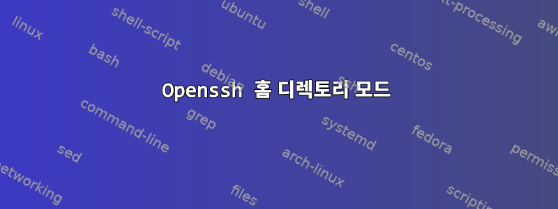 Openssh 홈 디렉토리 모드