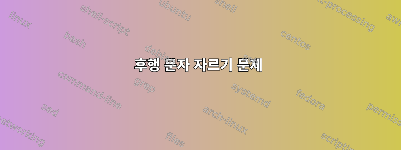 후행 문자 자르기 문제