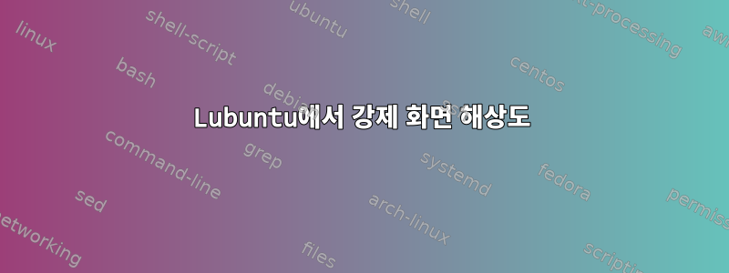 Lubuntu에서 강제 화면 해상도