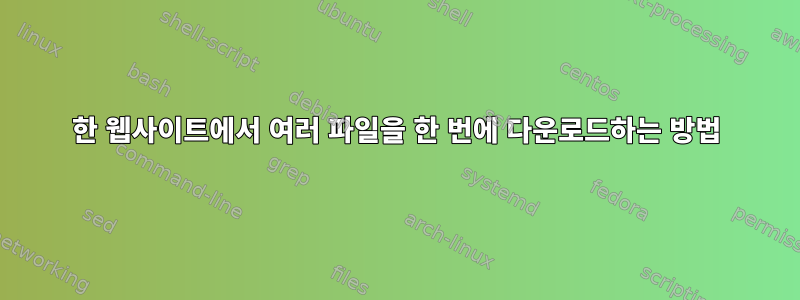 한 웹사이트에서 여러 파일을 한 번에 다운로드하는 방법