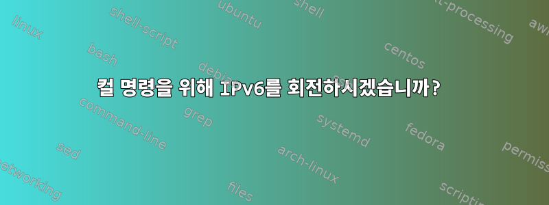 컬 명령을 위해 IPv6를 회전하시겠습니까?