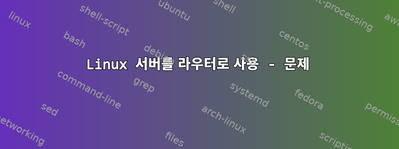 Linux 서버를 라우터로 사용 - 문제