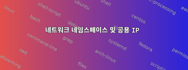 네트워크 네임스페이스 및 공용 IP