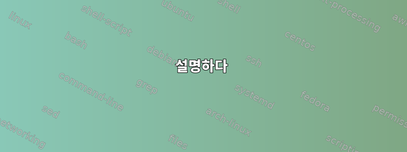 설명하다