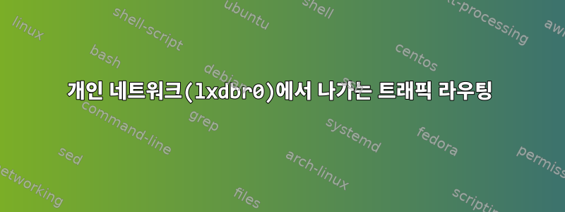 개인 네트워크(lxdbr0)에서 나가는 트래픽 라우팅