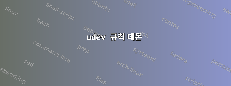 udev 규칙 데몬