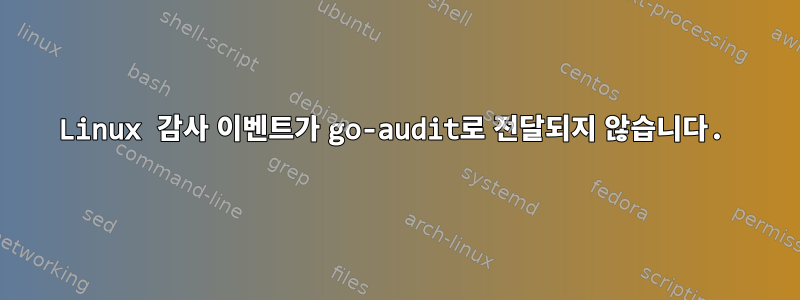 Linux 감사 이벤트가 go-audit로 전달되지 않습니다.