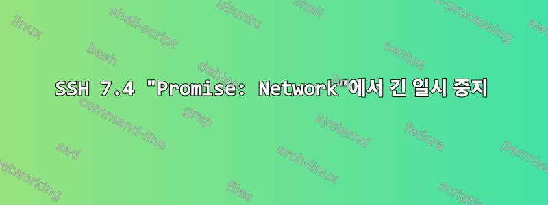 SSH 7.4 "Promise: Network"에서 긴 일시 중지