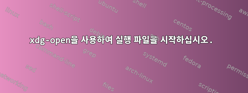 xdg-open을 사용하여 실행 파일을 시작하십시오.