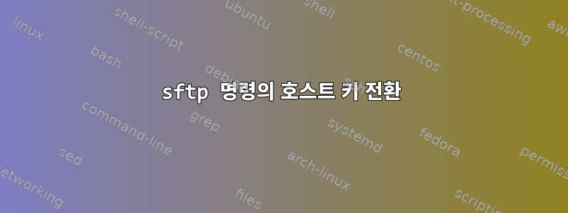 sftp 명령의 호스트 키 전환