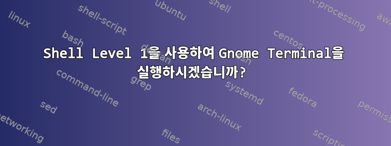 Shell Level 1을 사용하여 Gnome Terminal을 실행하시겠습니까?