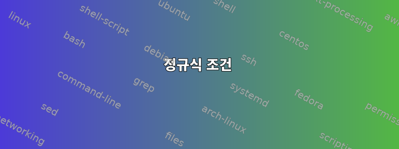 정규식 조건