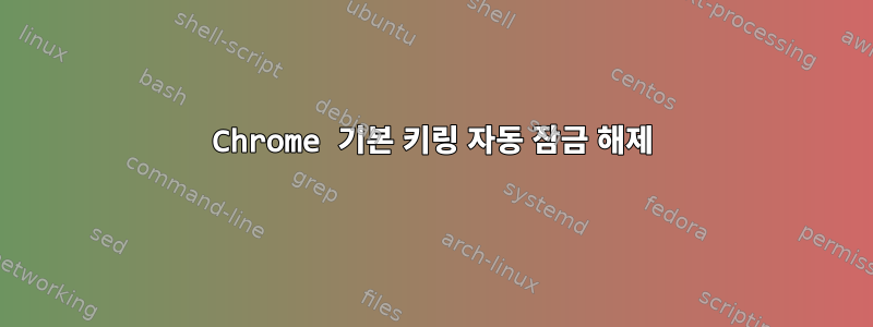 Chrome 기본 키링 자동 잠금 해제