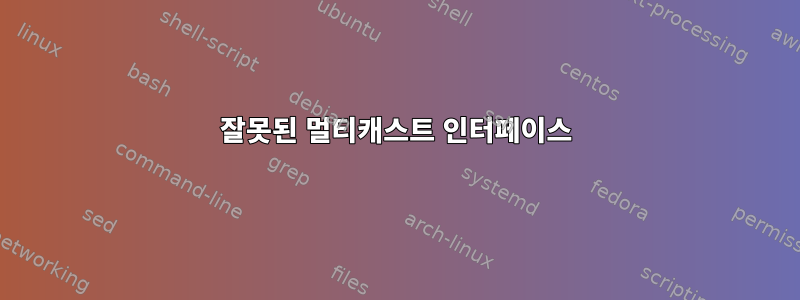 잘못된 멀티캐스트 인터페이스