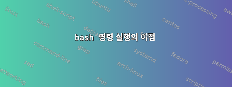 bash 명령 실행의 이점